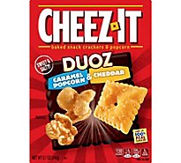 Cheez-It DUOZ Cheese Crackers and Popcorn Lunch Snacks Caramel and Cheddar - 8.7 Oz