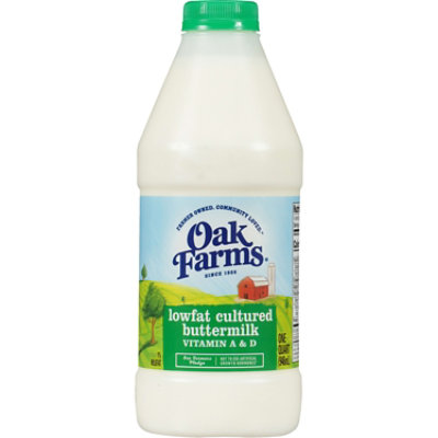 Oak Farms 1% Lowfat Buttermilk - 1 Quart - Image 1