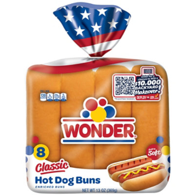 Wonder Bread Classic White Bread Hot Dog Buns 8 Count - 13 Oz - Image 4