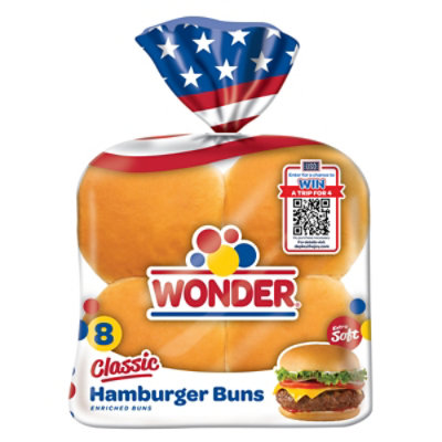 Wonder Bread Classic White Bread Hamburger Buns 8 Count - 15 Oz - Image 3