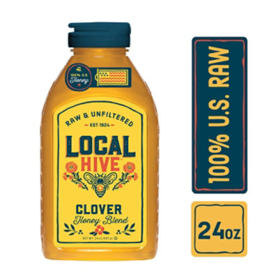 Local Hive Honey Raw & Unfiltered Authentic Clover - 24 Oz - Image 1