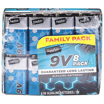 Signature SELECT Batteries Alkaline 9V Guaranteed Long Lasting Family pack - 8 Count - Image 3