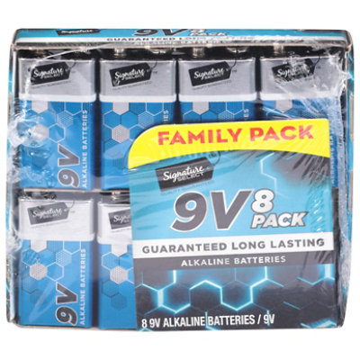 Signature SELECT Batteries Alkaline 9V Guaranteed Long Lasting Family pack - 8 Count - Image 2