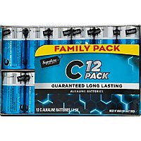 Signature SELECT Batteries Alkaline C Guaranteed Long Lasting Family Pack - 12 Count - Image 2