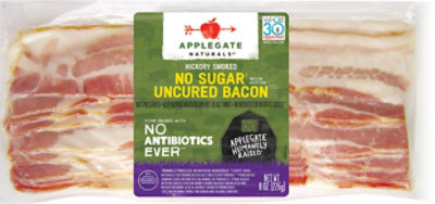 Applegate Natuals No Sugar Uncured Bacon Slices - 8 oz