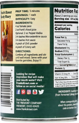 Franks Sauerkraut Juice - 14 Fo - Image 5