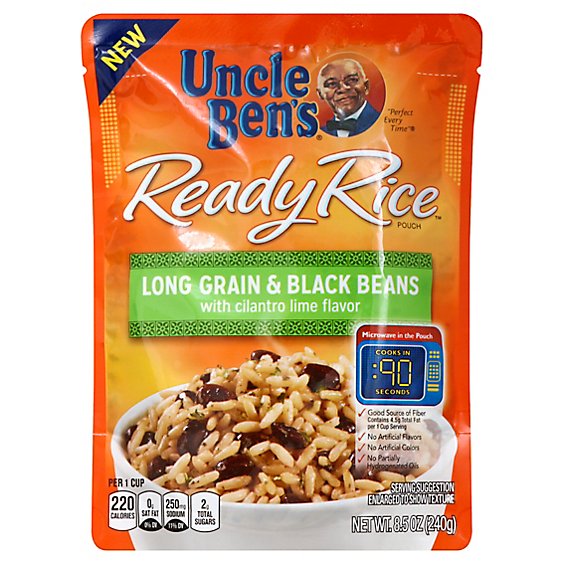 Uncle Bens Ready Rice Ready Rice Long Grain Black Bean With Cilantro - 8.5 Oz