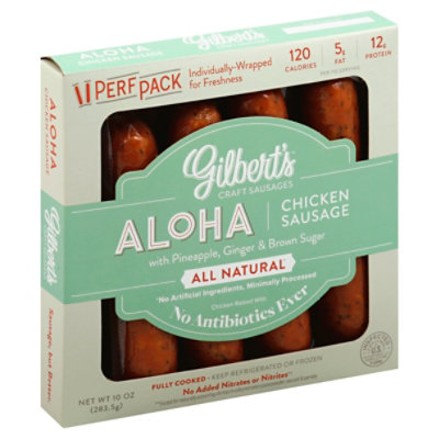 Gilberts Chicken Sausage Aloha - 10 Oz