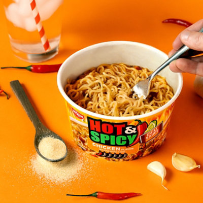 Nissin Hot & Spicy Chicken Noodles Bowl - Case - Image 4