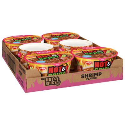 Nissin Hot & Spicy Shrimp Noodle Bowl - Case - Image 2