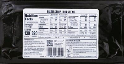 Open Nature Bison Steak Ny Loin - 10 Oz - Image 6