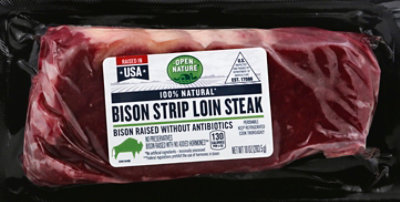 Open Nature Bison Steak Ny Loin - 10 Oz - Image 2