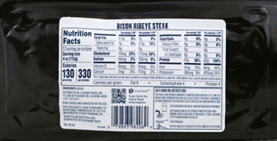 Open Nature Bison Steak Ribeye Boneless - 10 Oz - Image 6