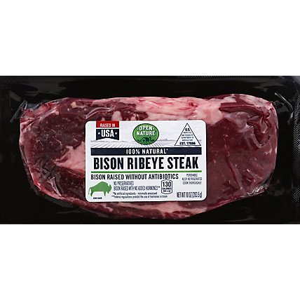 Open Nature Bison Steak Ribeye Boneless - 10 Oz - Image 2