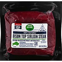 Open Nature Bison Steak Top Sirloin - 10 Oz - Image 2