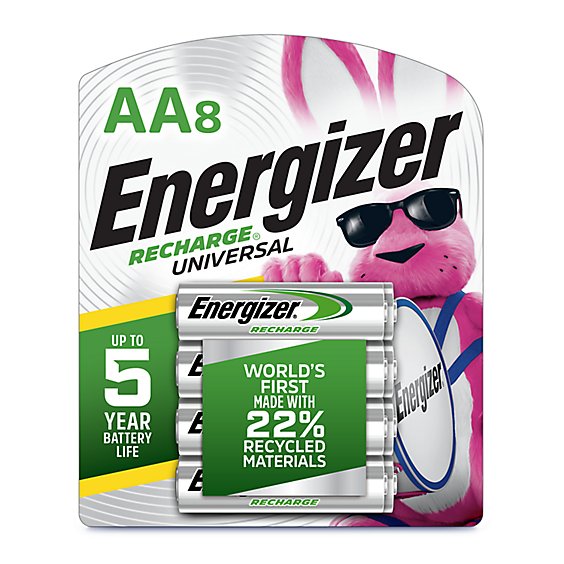 Energizer Recharge Universal Rechargeable AA Batteries - 8 Count