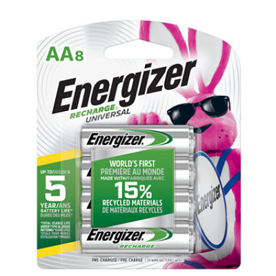 Energizer Recharge Universal Rechargeable AA Batteries - 8 Count - Image 2