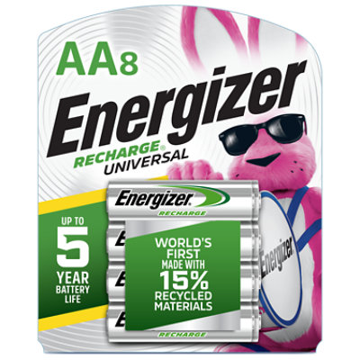 Energizer Recharge Universal Rechargeable AA Batteries - 8 Count - Image 5