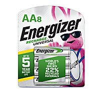 Energizer Recharge Universal Batteries Rechargeable AA - 8 Count