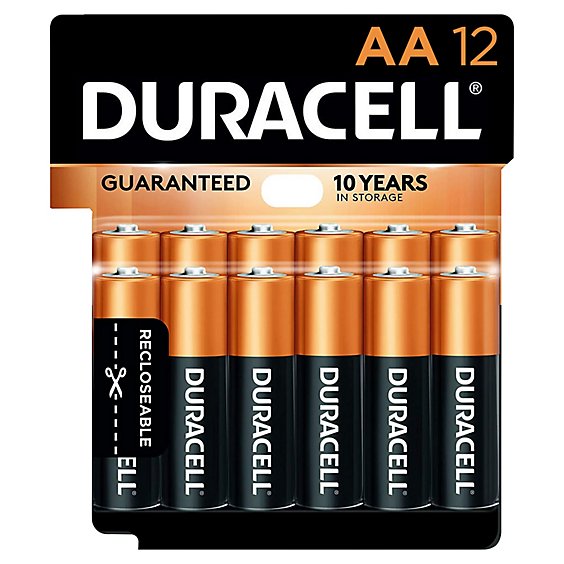 Duracell Coppertop Battery Alkaline AA - 12 Count