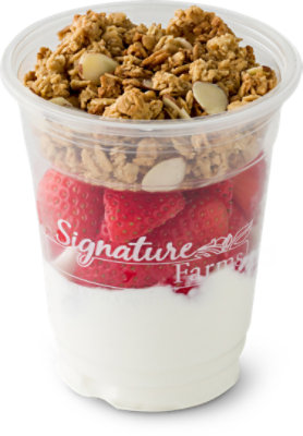 Fresh Cut Yogurt Parfait Greek Yogurt Honey With Strawberry - 8 Oz (370 Cal)