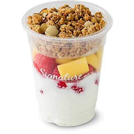 Fresh Cut Yogurt Parfait Greek Yogurt Honey With Strawberry & Mango - 8 Oz (380 Cal) - Image 1