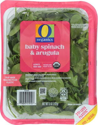 O Organics Baby Spinach And Arugula - 5 Oz