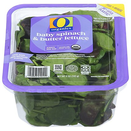 O Organics Baby Spinach And Butter Lettuce - 5 Oz - Image 2