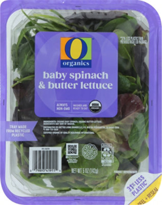 O Organics Baby Spinach And Butter Lettuce - 5 Oz - Image 1