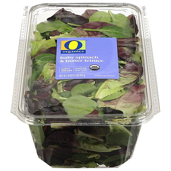 O Organics Baby Spinach And Butter Lettuce - 16 Oz