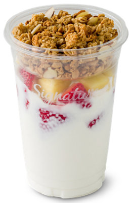 Fresh Cut Yogurt Parfait Greek Yogurt Honey With Strawberry & Pineapple - 8 Oz (380 Cal) - Image 1