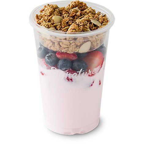 Fresh Cut Yogurt Parfait Strawberry With Strawberry & Blueberry - 12 Oz (420 Cal)