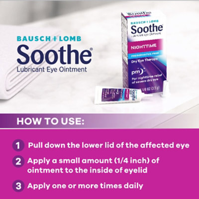 Soothe Nighttime Severe Dry Eye Moisturizing Ointment - 1.8 Oz - Image 4