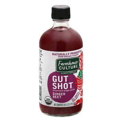 Farmhouse Culture Gut Shot Ginger Beet - 16 Fl. Oz. - Image 1