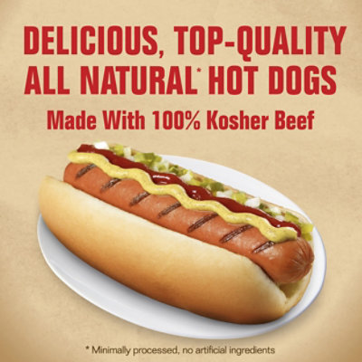 Hebrew National All Natural Uncured Beef Franks Hot Dogs -6-10.3 Oz - Image 2