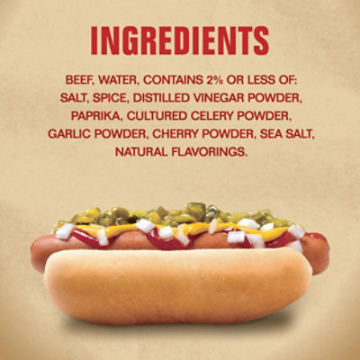 Hebrew National All Natural Uncured Beef Franks Hot Dogs -6-10.3 Oz - Image 4