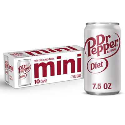 Dr Pepper Diet Soda Cans - 10-7.5 Fl. Oz. - Image 1