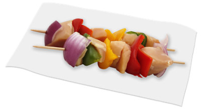 Kabobs Chicken Breast With Bell Pepper & Onion Packaged 2 Count Service Case - 1.5 Lb