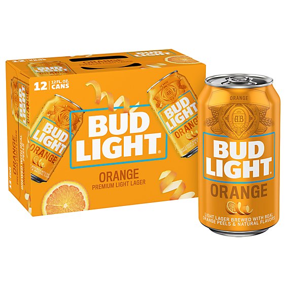 Bud Light Orange Beer Cans - 12-12 Fl. Oz.