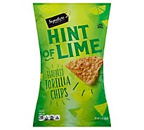 Signature SELECT Tortilla Chips Hint of Lime Bag - 9 Oz