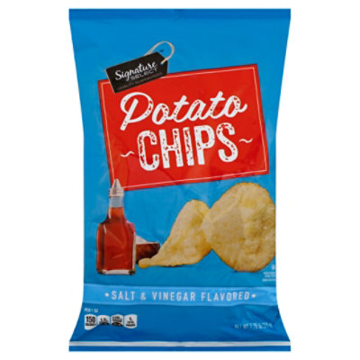 Signature SELECT Chips Potato Salt & Vinegar - 7.75 Oz