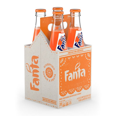 Fanta Soda Pop Mexico Orange Fruit Flavored 4 Count - 355 Ml - Image 1