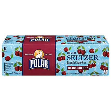 Polar Seltzer Calorie-Free Black Cherry Can - 12-12 Fl. Oz. - Image 3