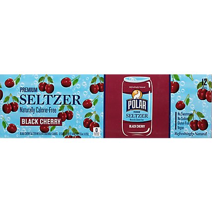 Polar Seltzer Calorie-Free Black Cherry Can - 12-12 Fl. Oz.