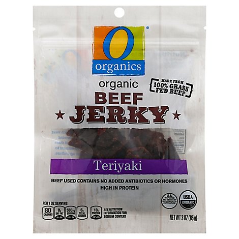 O Organics Beef Jerky Teriyaki - 3 Oz