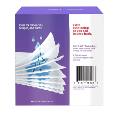 Johnson & Johnson Bandaid Fa Gauze 4x4 Pads - 25 Count - Image 5