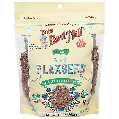 Bobs Red Mill Organic Flaxseed Whole Gluten Free - 13 Oz