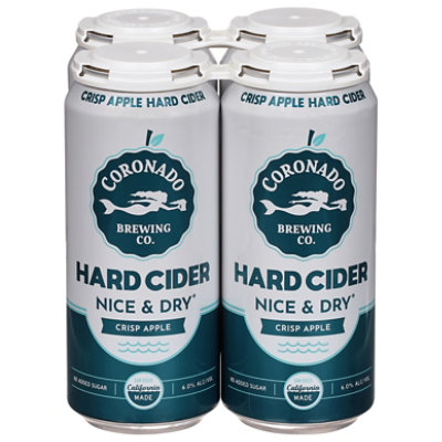 Coronado Brewing Co Nice & Dry Hard Cider Cans - 4-16 Oz - Image 1