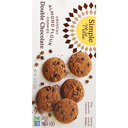 Simple Mills Double Chocolate Crunchy Almond Flour Cookies - 5.5 Oz. - Image 6