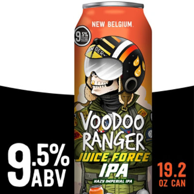 New Belgium Brewing Voodoo Ranger Juice Force Hazy Imperial IPA Beer 9.5% ABV Can - 19.2 Fl. Oz. - Image 1